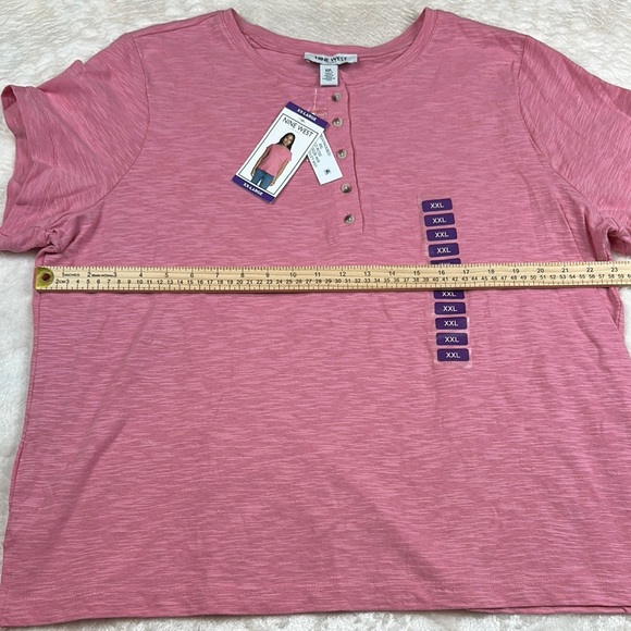 Nine West Pink Short Sleeve Tee - Picture 4 of 6